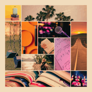 find new inspiration - collage of ways to encounter fresh ideas this summer