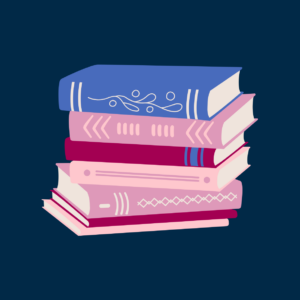 pile of books representing my word of the year