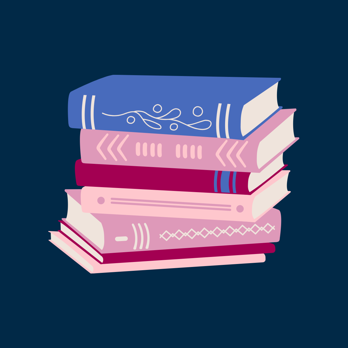 pile of books representing my word of the year