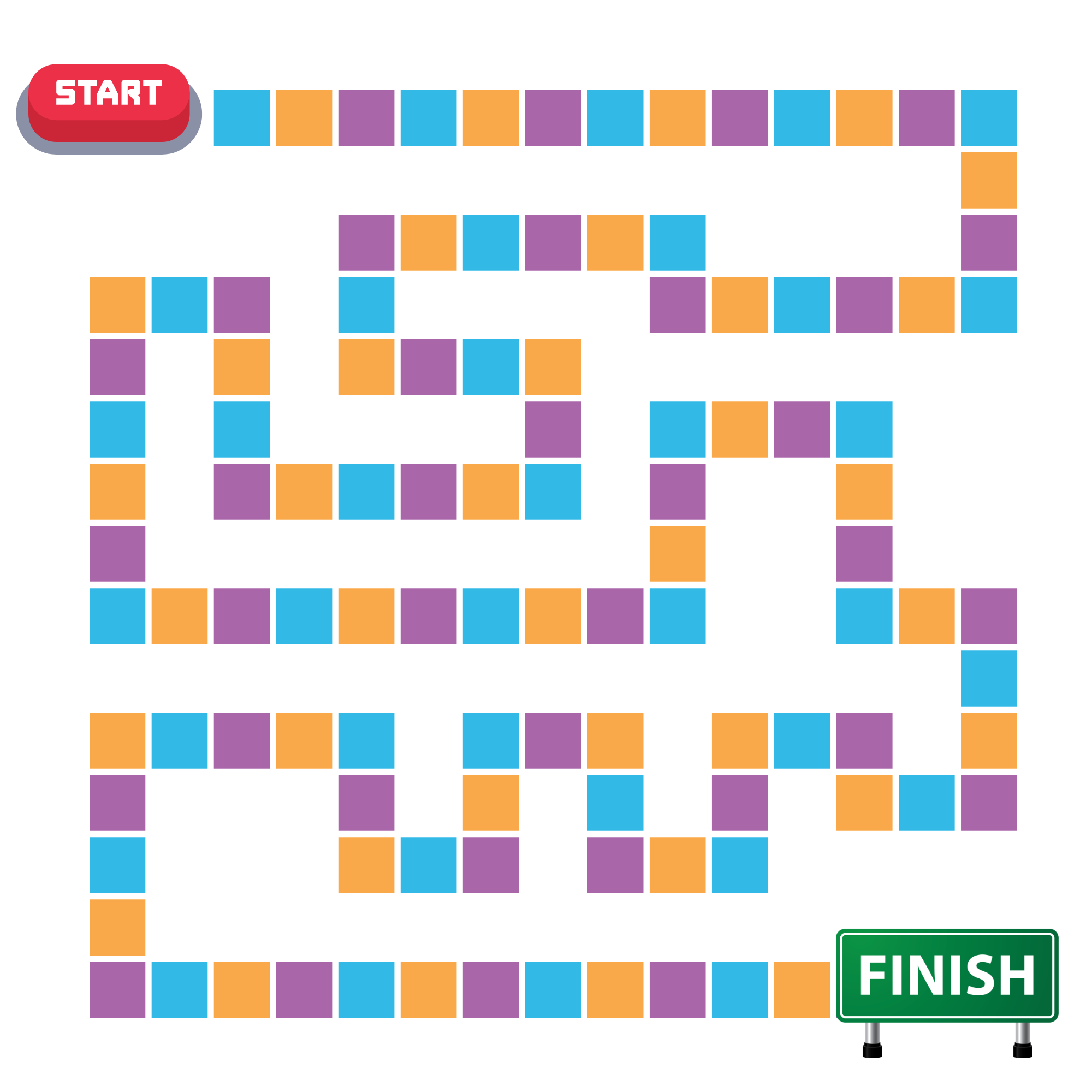 game board image (START --> FINISH)