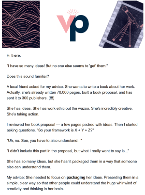 example of newsletter from ghostwriter Lee Price